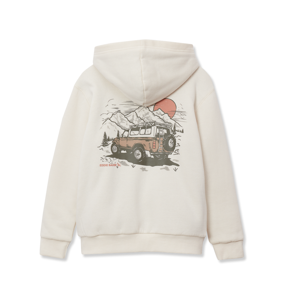 Eddie Bauer Boys Camp Fleece Faux Shearling-Lined Hoodie alternate view 4