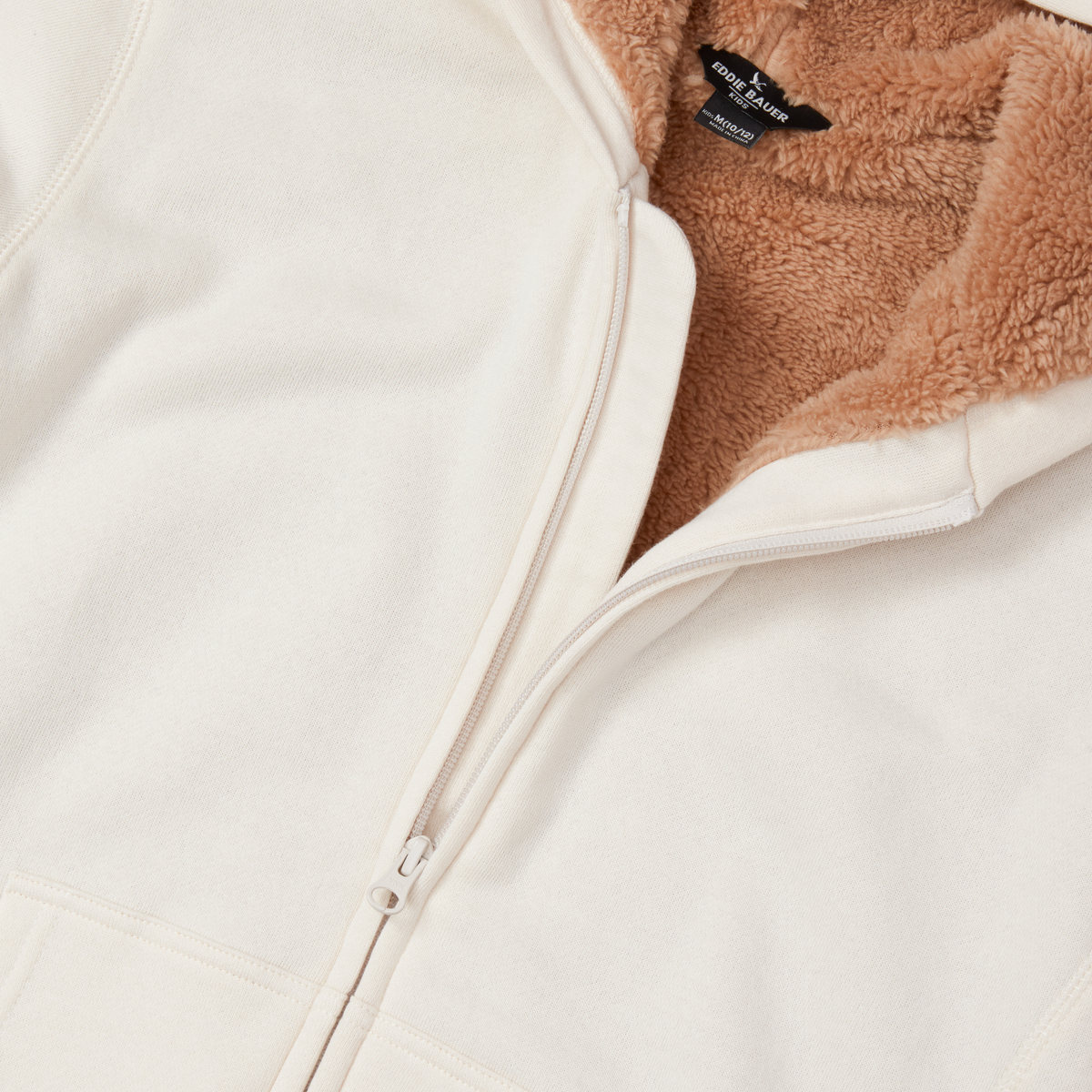 Eddie Bauer Boys Camp Fleece Faux Shearling-Lined Hoodie alternate view 5