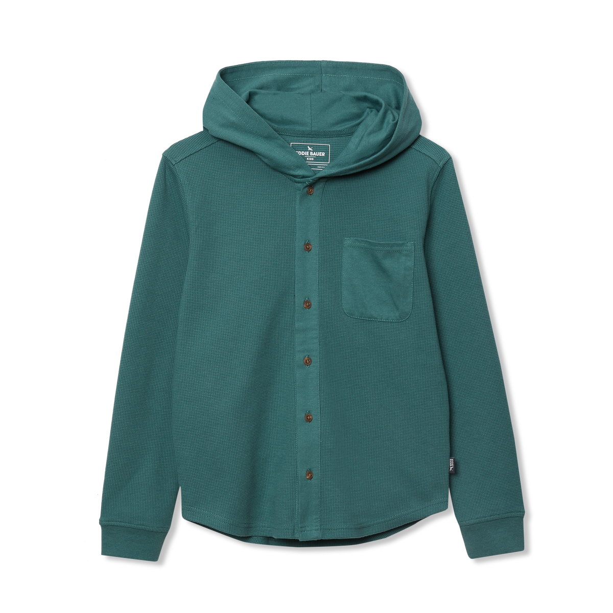 Eddie Bauer Boys Basin Thermal Hooded Button Down product image