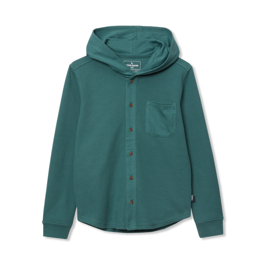 Eddie Bauer Boys Basin Thermal Hooded Button Down product image