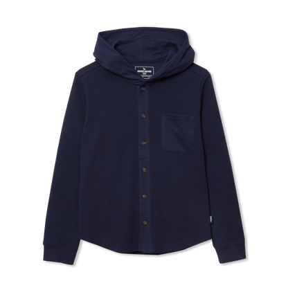 Eddie Bauer Boys Basin Thermal Hooded Button Down alternate view 2