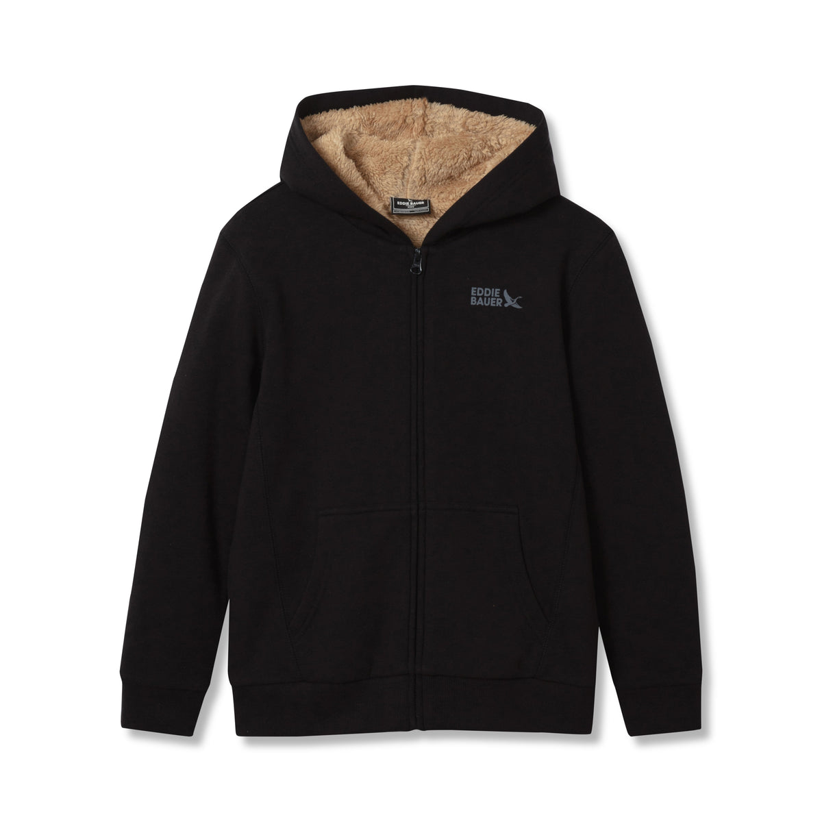 Eddie Bauer Boys Camp Fleece Faux Shearling Hoodie product image