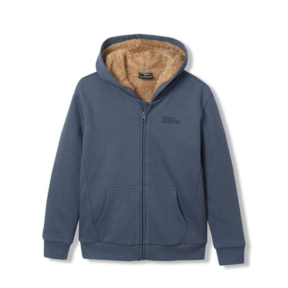 Eddie Bauer Boys Camp Fleece Faux Shearling Hoodie alternate view 3