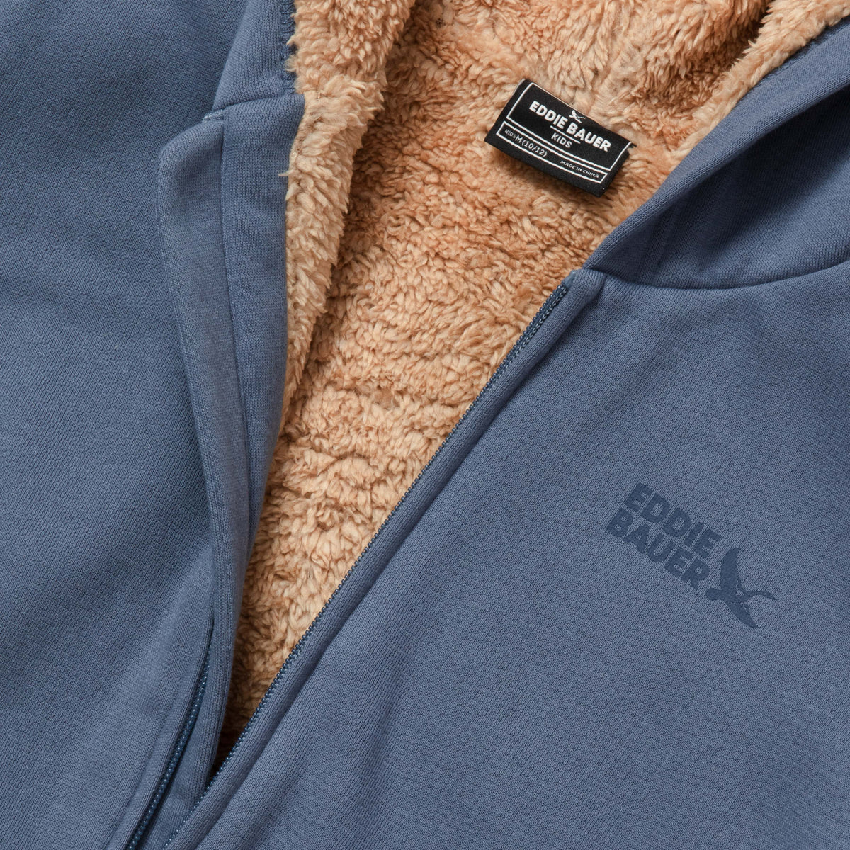 Eddie Bauer Boys Camp Fleece Faux Shearling Hoodie alternate view 5
