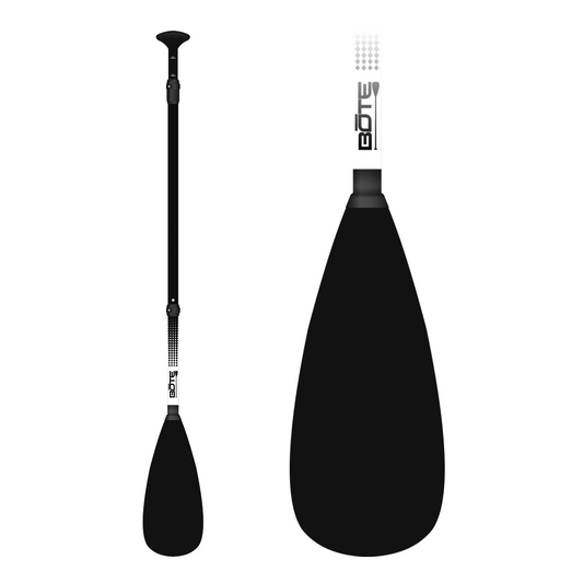 3-Piece Kids Adjustable Fiberglass Paddle Black by Bote, available through BOTE