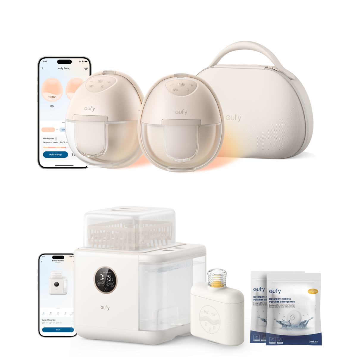 eufy Breast Pump S1 Pro & Baby Bottle Washer S1 Pro Bundle