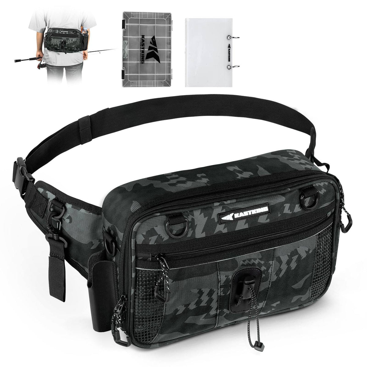 KastKing BaitSpace Waist Bag with 1 Tackle Box by KastKing
