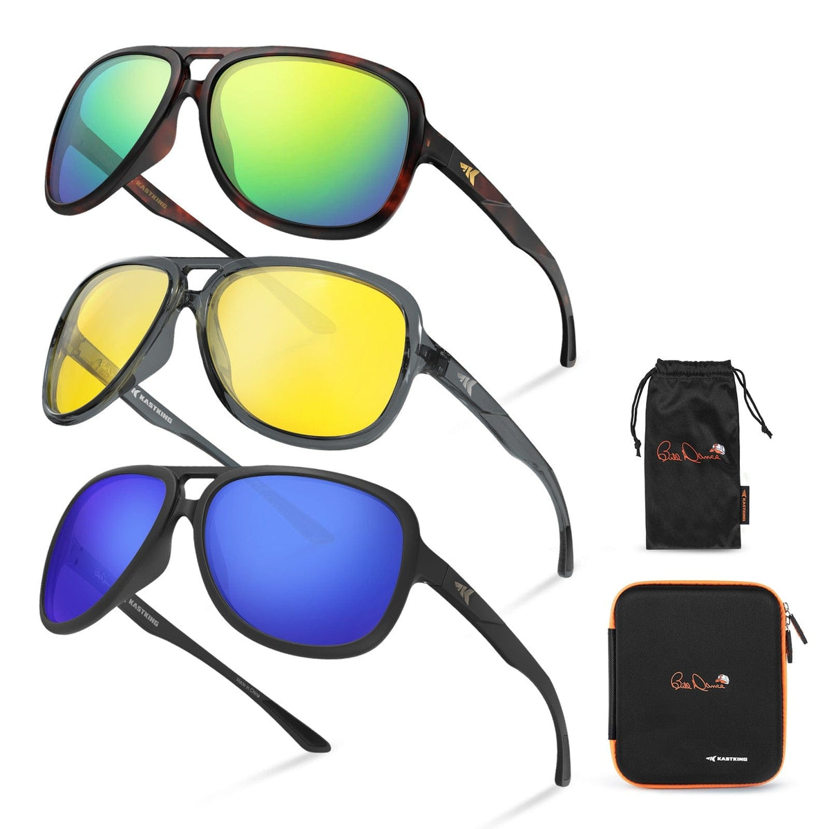 KastKing Bill Dance Mulberry Creek 3 Shades of Fishing Sunglasses Kit product image 3