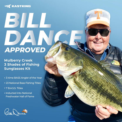 KastKing Bill Dance Mulberry Creek 3 Shades of Fishing Sunglasses Kit product image 4