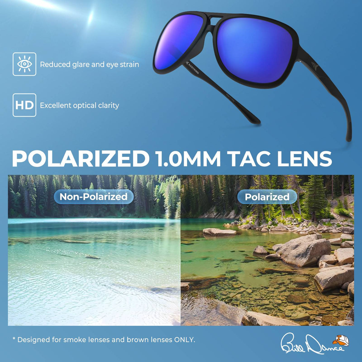 KastKing Bill Dance Mulberry Creek 3 Shades of Fishing Sunglasses Kit product image 6