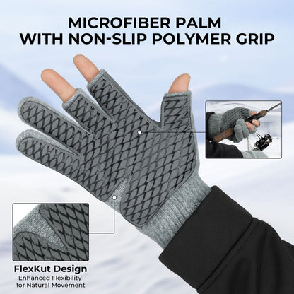 KastKing Bully Wooly Fingerless Wool Fishing Gloves product image 6