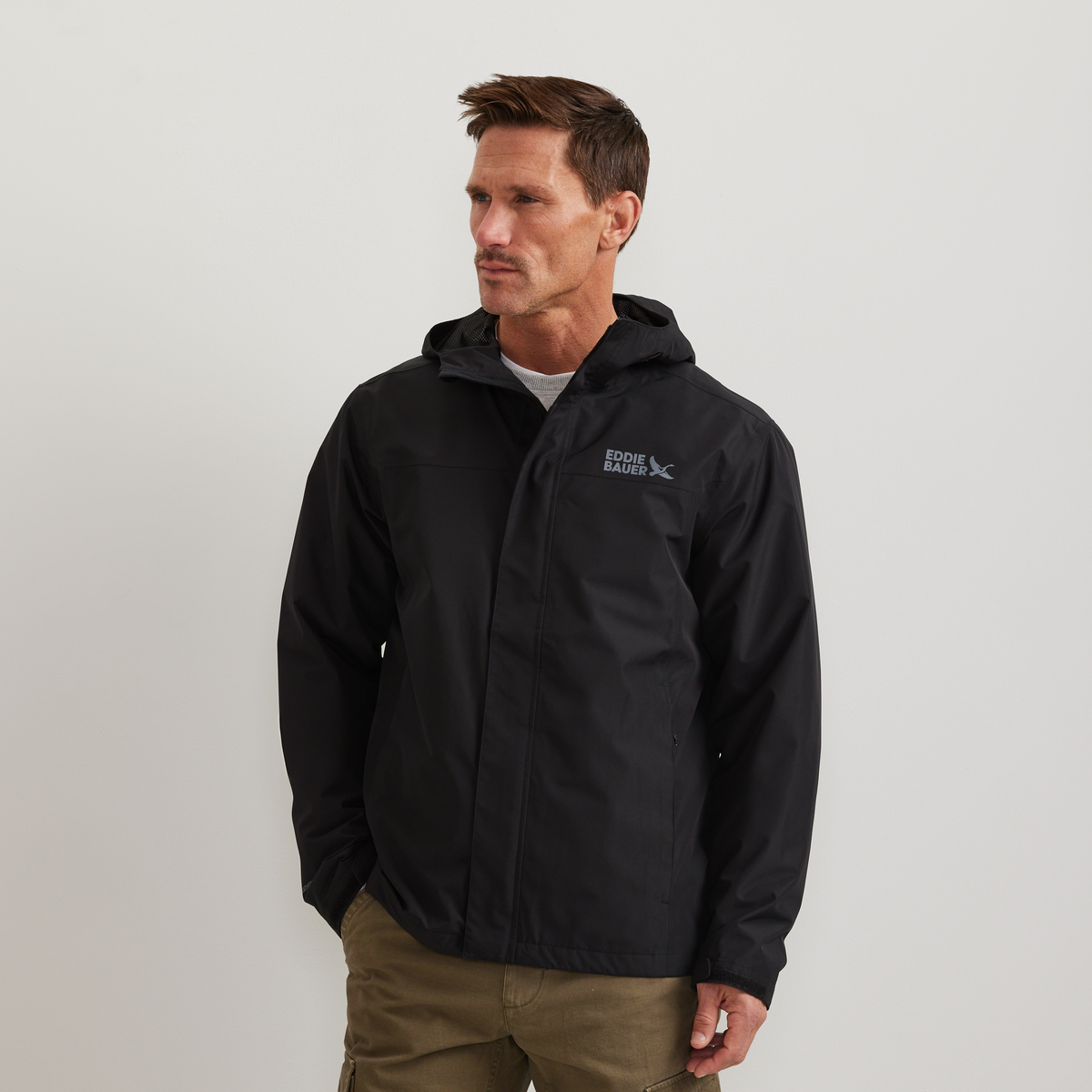 Eddie Bauer Men's Rain Trek Waterproof Packable Rain Jacket alternate view 2