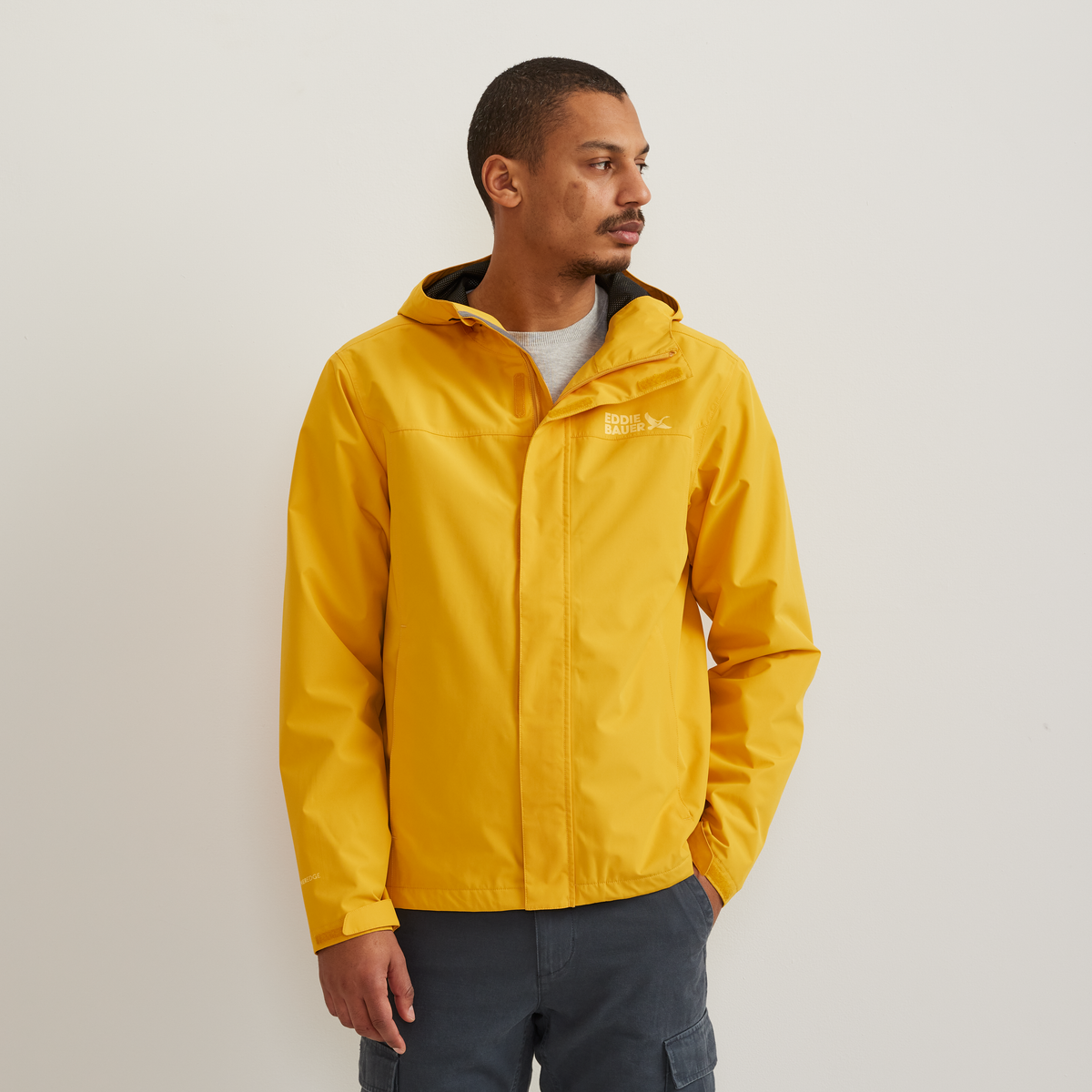 Eddie Bauer Men's Rain Trek Waterproof Packable Rain Jacket alternate view 3