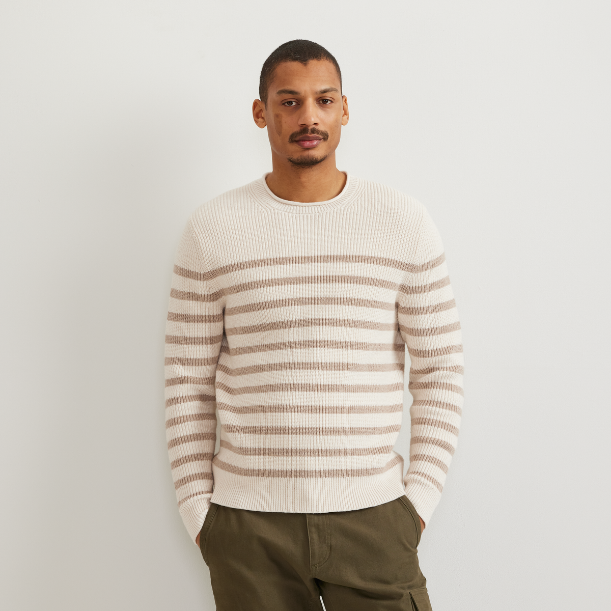 Eddie Bauer Men's Signature Roll Neck Sweater - Stripe alternate view 1