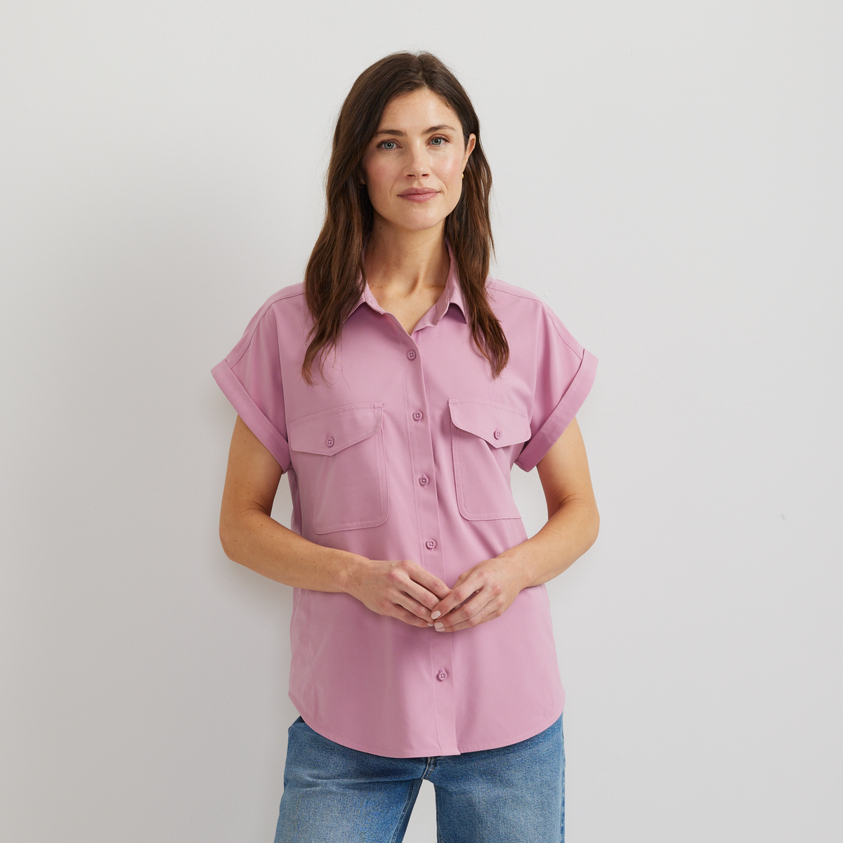 Eddie Bauer Women's Departure Short-Sleeve Button-Down Shirt alternate view 2