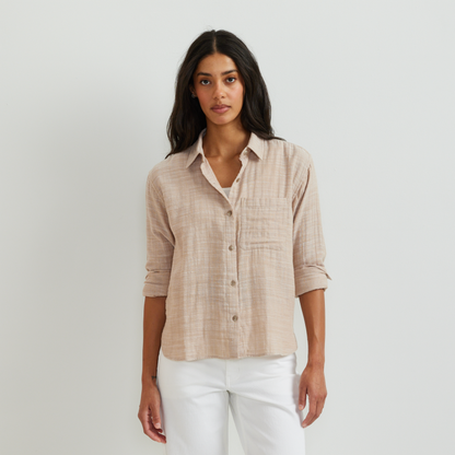 Eddie Bauer Women's Cotton Slub Long-Sleeve Shirt product image