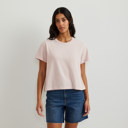 Eddie Bauer Women's Lightwave Short-Sleeve T-Shirt - Stripe alternate view 4