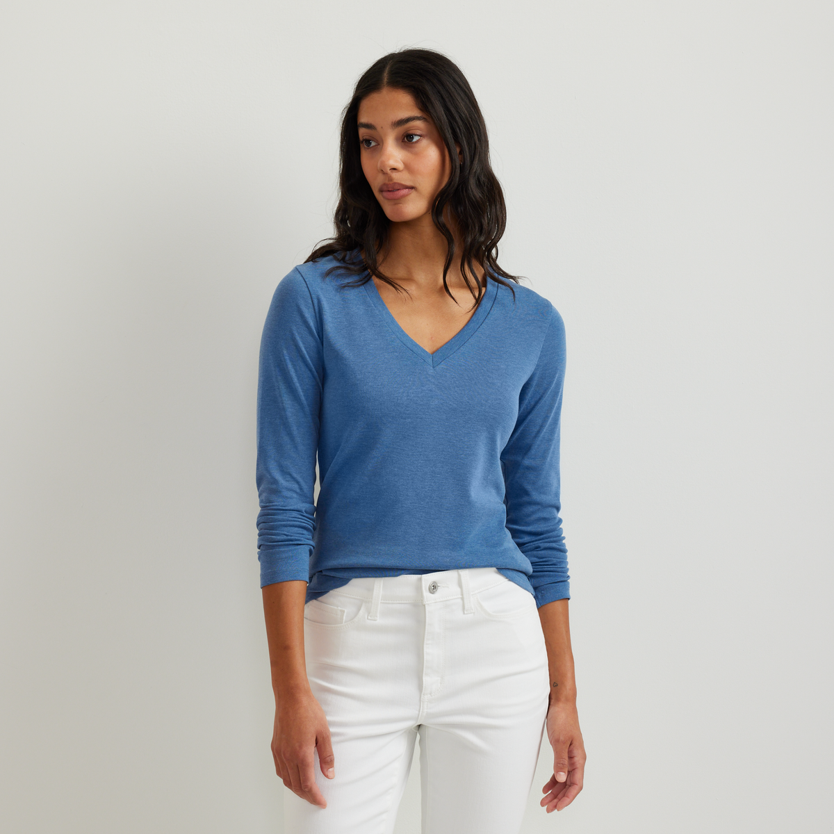 Eddie Bauer Women's Everyday Long-Sleeve V-Neck T-Shirt alternate view 4