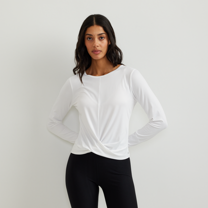 Eddie Bauer Women's Surreal Wrap-Front Travel T-Shirt alternate view 4
