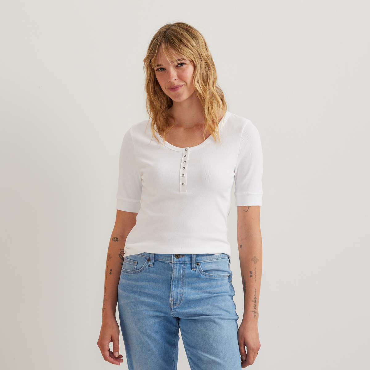 Eddie Bauer Women's Softline Short-Sleeve Ribbed Henley alternate view 4