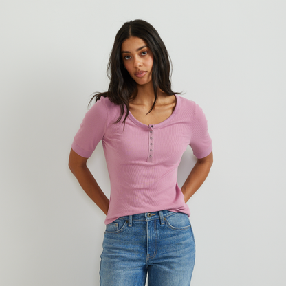 Eddie Bauer Women's Softline Short-Sleeve Ribbed Henley product image