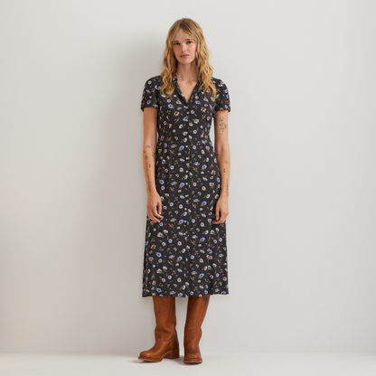 Eddie Bauer Women's Camp Collar Short-Sleeve Midi Dress alternate view 2