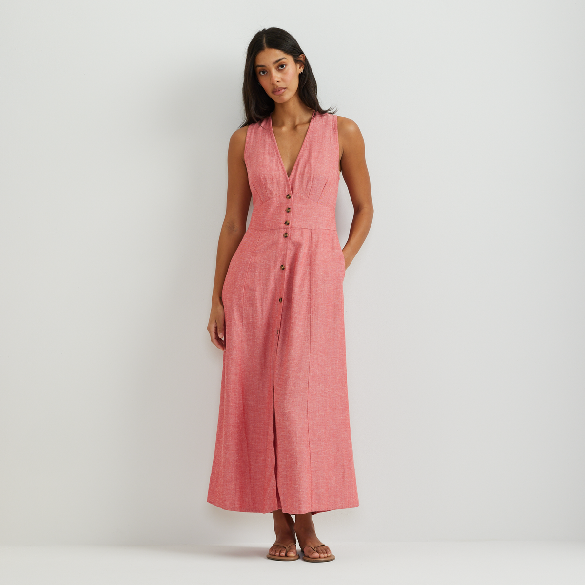 Eddie Bauer Women's Button Front Midi Dress product image