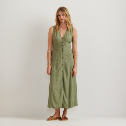 Eddie Bauer Women's Button Front Midi Dress alternate view 3