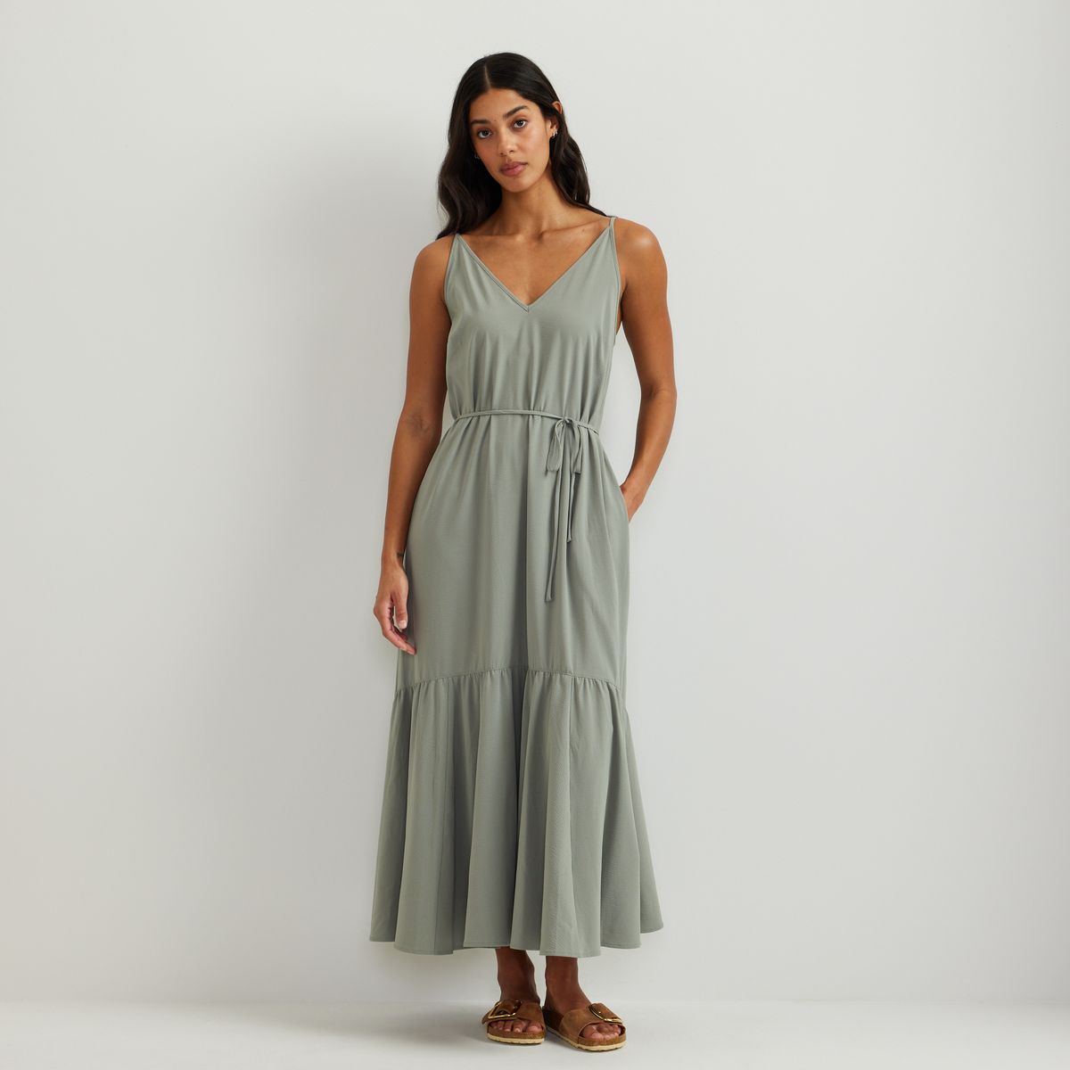 Eddie Bauer Women's Rio Textured Tiered Midi Dress product image