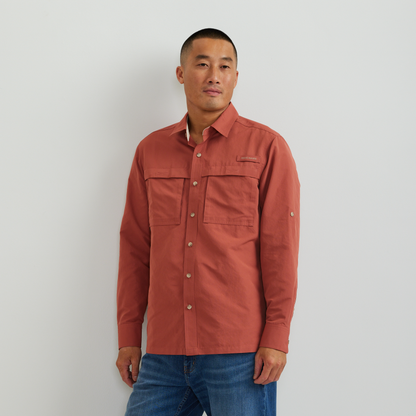 Eddie Bauer Men's Rainier Long-Sleeve Ripstop Shirt alternate view 2