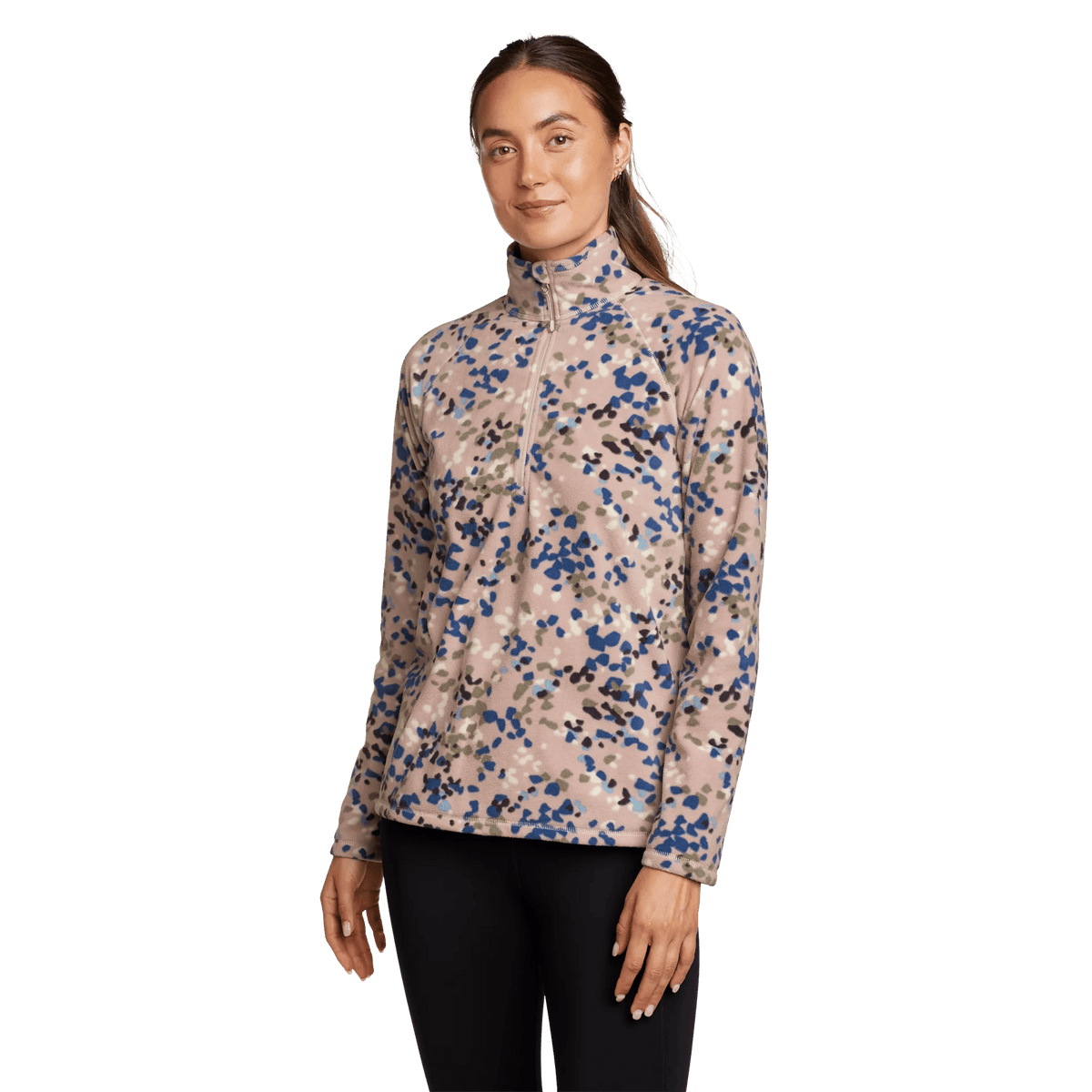 Eddie Bauer Women's Quest Fleece 1/4-Zip Pullover - Printed alternate view 2