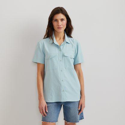 Eddie Bauer Women's Mountain 3.0 Short-Sleeve Shirt - Solid alternate view 5