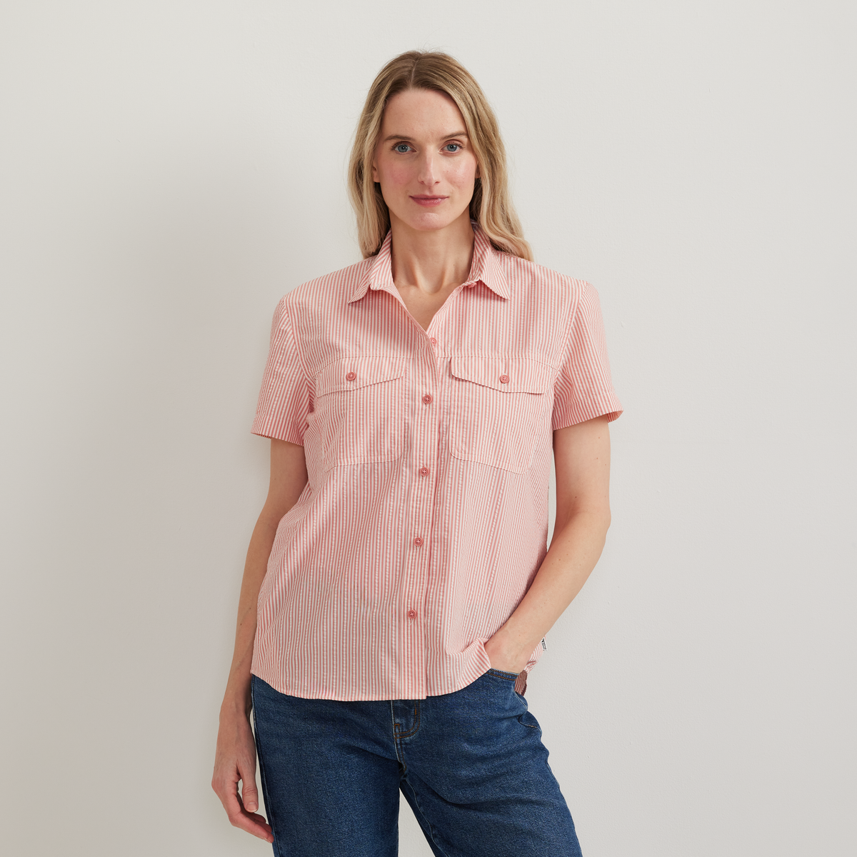 Eddie Bauer Women's Mountain 3.0 Short-Sleeve Shirt - Print alternate view 4