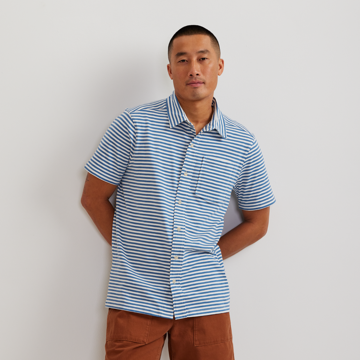 Eddie Bauer Men's Knit Baja Pocket Button-Up Shirt alternate view 5