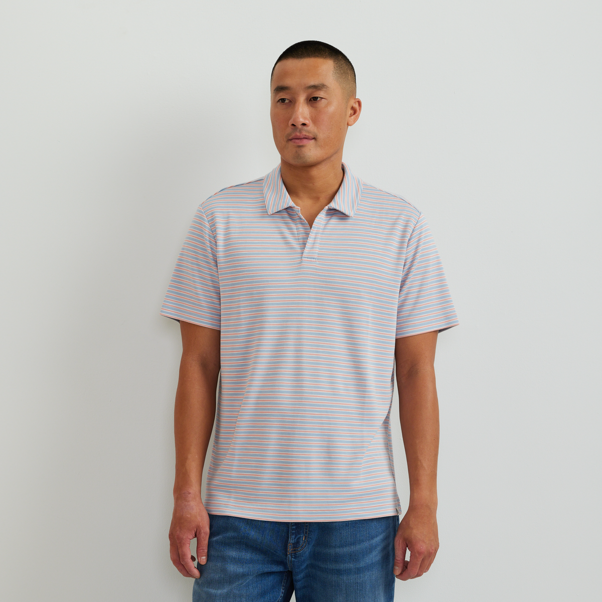 Eddie Bauer Men's Short Sleeve Journey Modal Polo Stripe product image