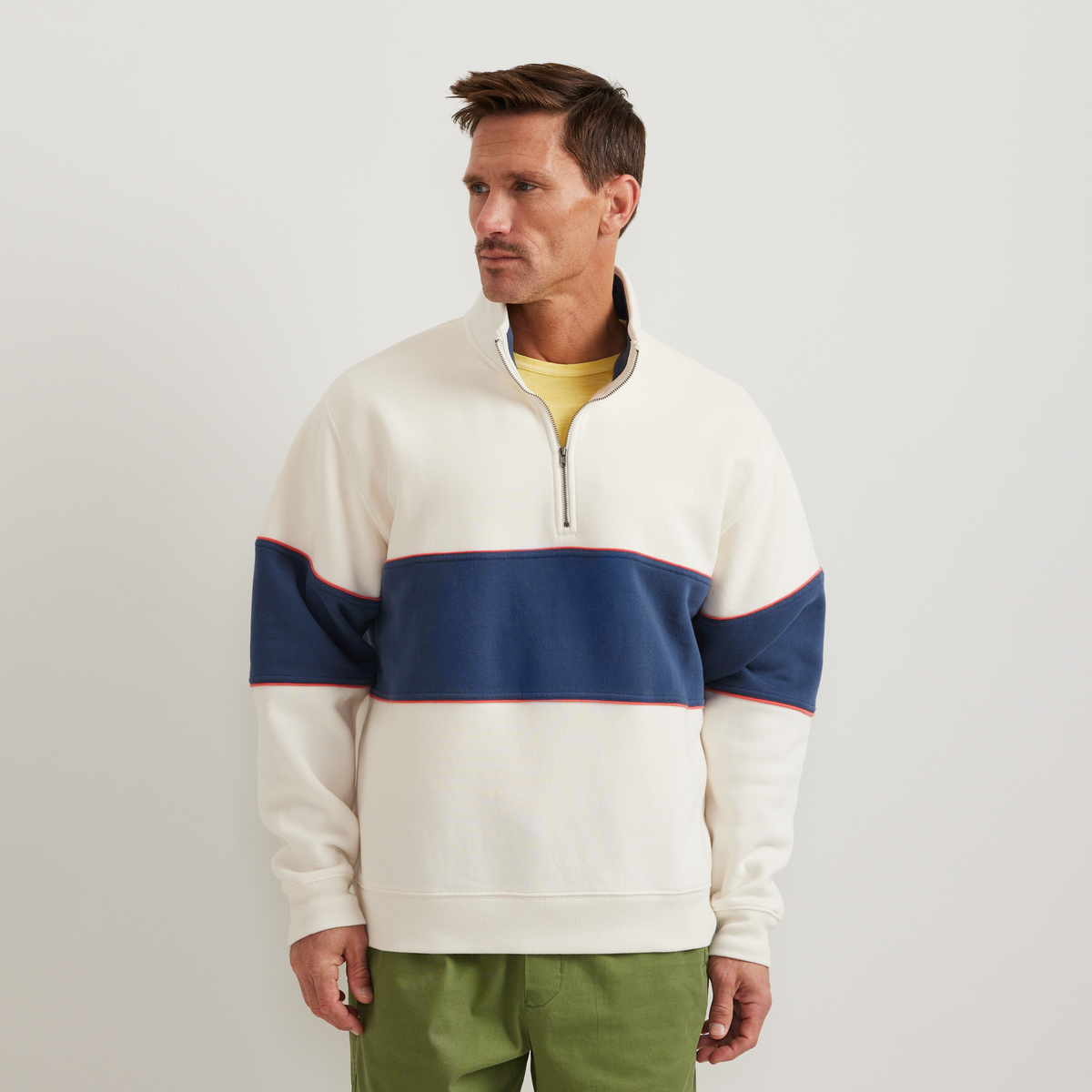 Eddie Bauer Men's Vintage Soft 1/4-Zip - Stripe product image