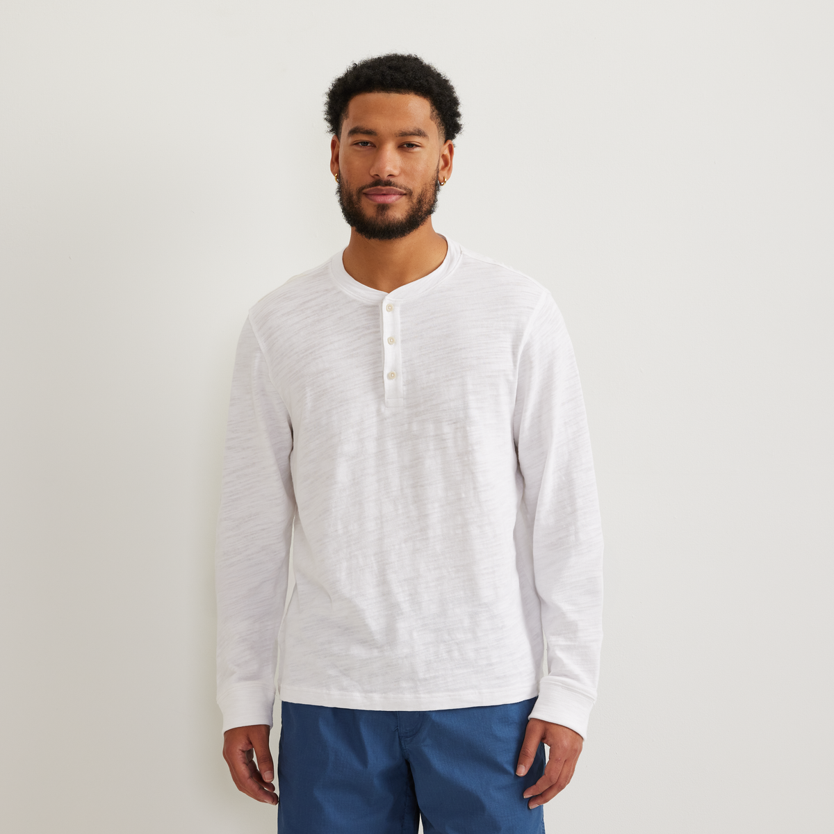 Eddie Bauer Men's Slub Jersey Henley alternate view 2