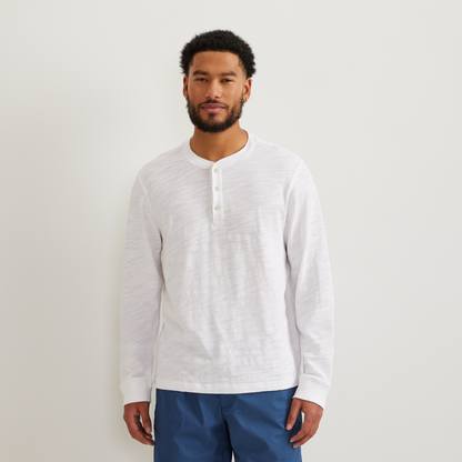 Eddie Bauer Men's Slub Jersey Henley alternate view 2
