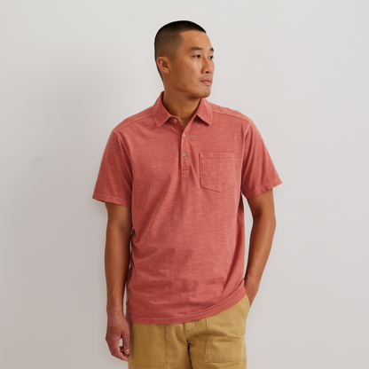 Eddie Bauer Men's Sunwashed Cotton Pocket Polo alternate view 4
