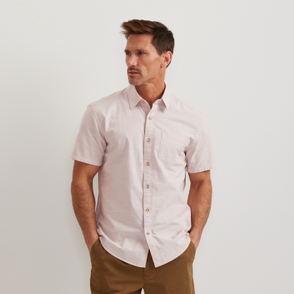 Eddie Bauer Men's Camano Short-Sleeve Shirt - Solid alternate view 3