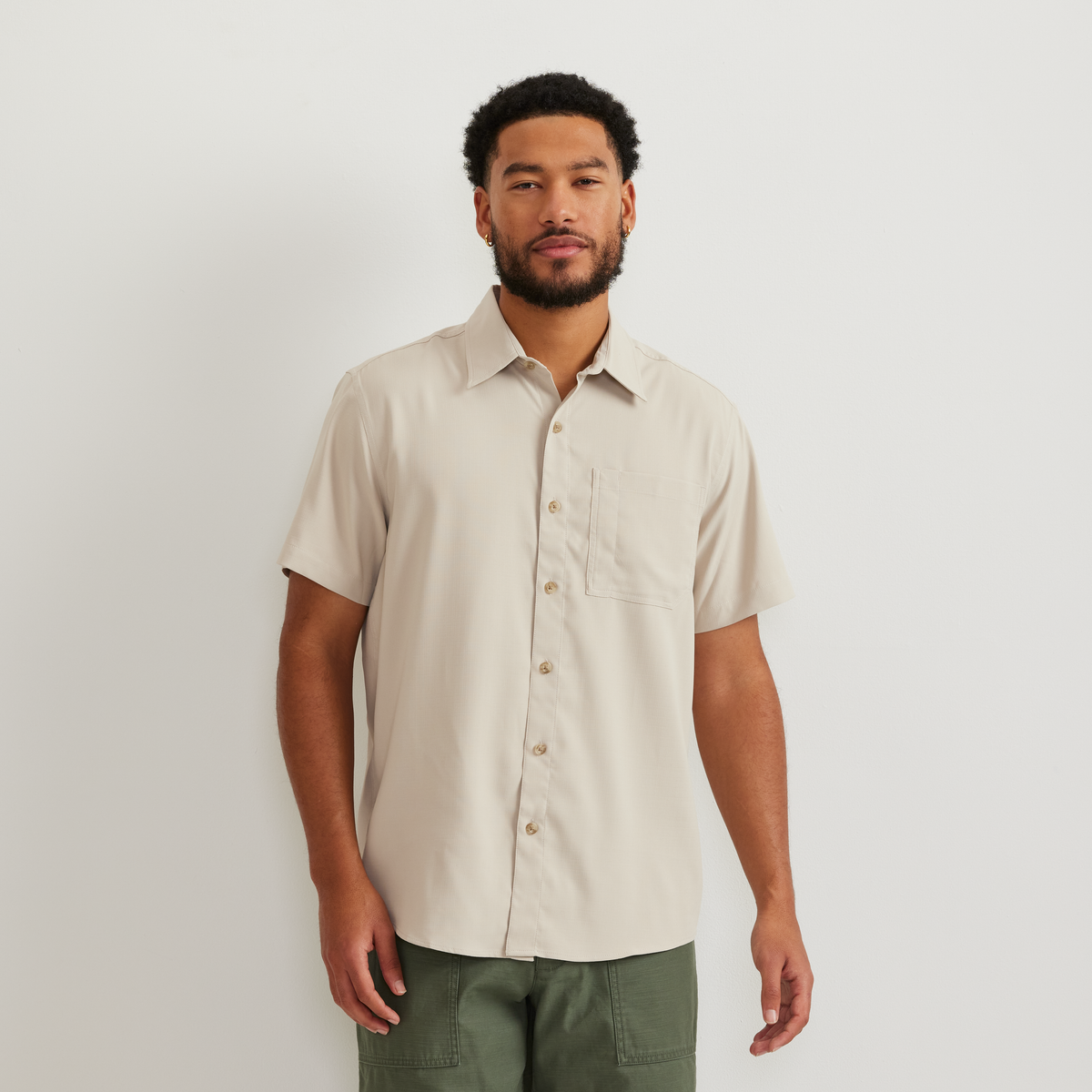 Eddie Bauer Men's Short Sleeve Destination Shirt-Solid product image
