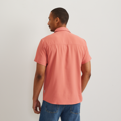 Eddie Bauer Men's Short Sleeve Destination Shirt-Solid alternate view 5