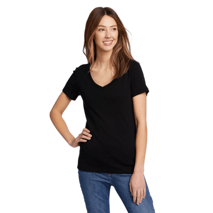 Eddie Bauer Women's Fav Short-Sleeve V-Neck T-Shirt alternate view 4