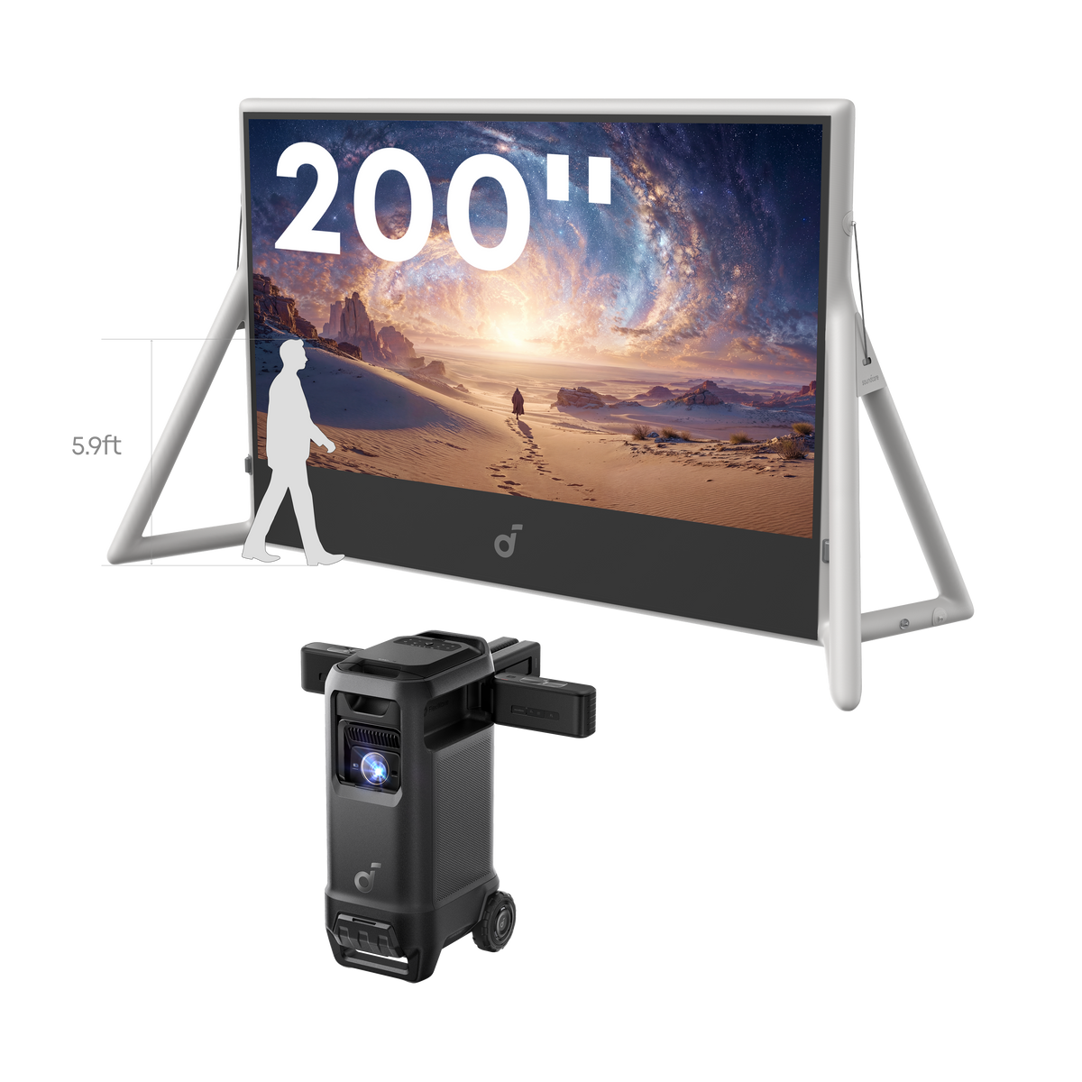 soundcore Nebula X1 Pro 4K Projector | World's First Mobile Theater Station Nebula X1 Pro + 200-Inch Inflatable Screen Bundle