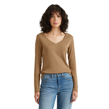 Eddie Bauer Women's Fav Long-Sleeve V-Neck T-Shirt alternate view 2