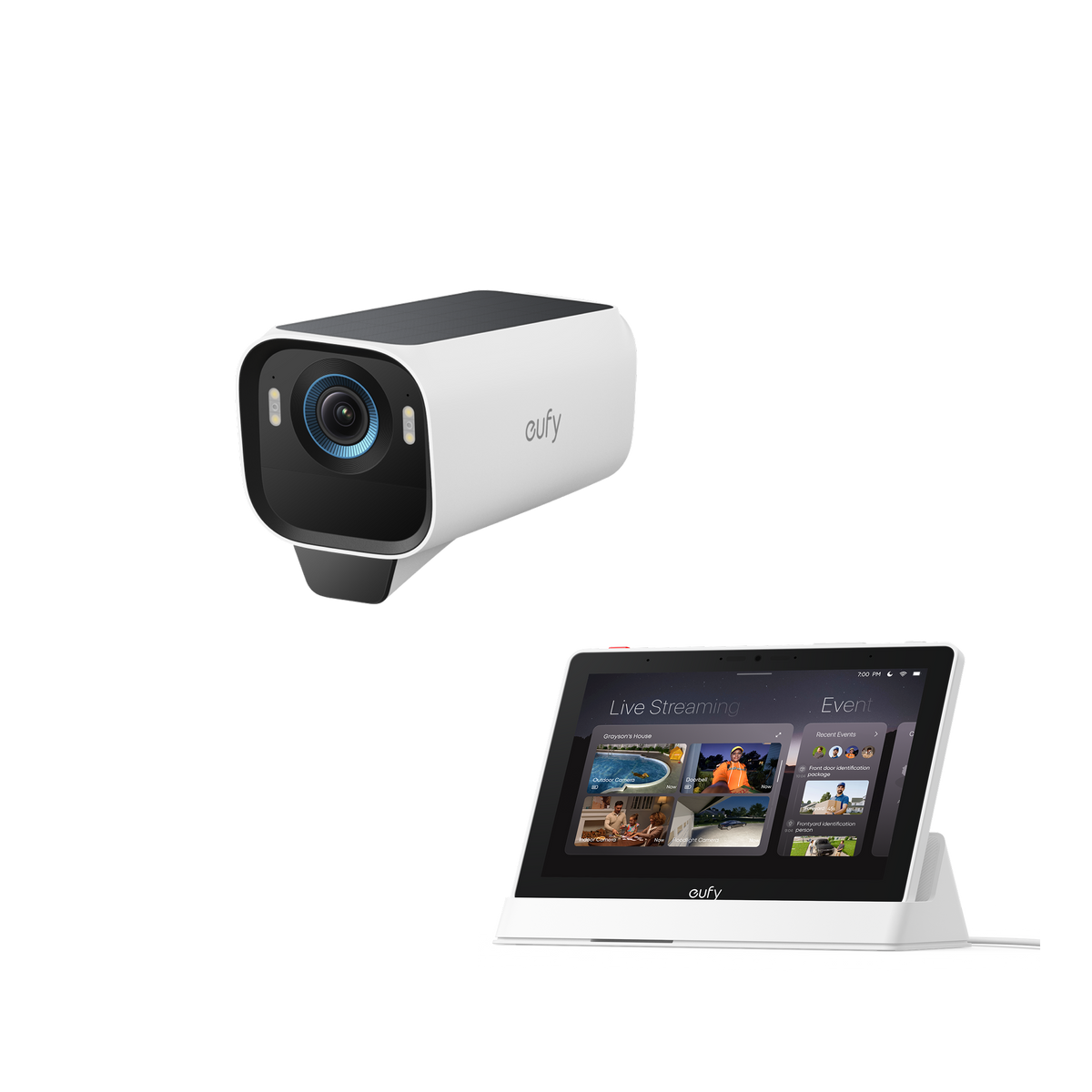 eufy Smart Display E10 + eufyCam S3 Pro Add-on Camera White