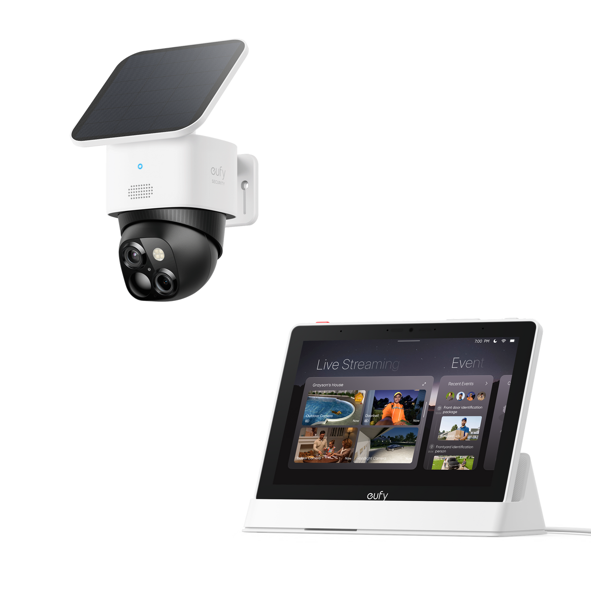 eufy Smart Display E10 + SoloCam S340 White