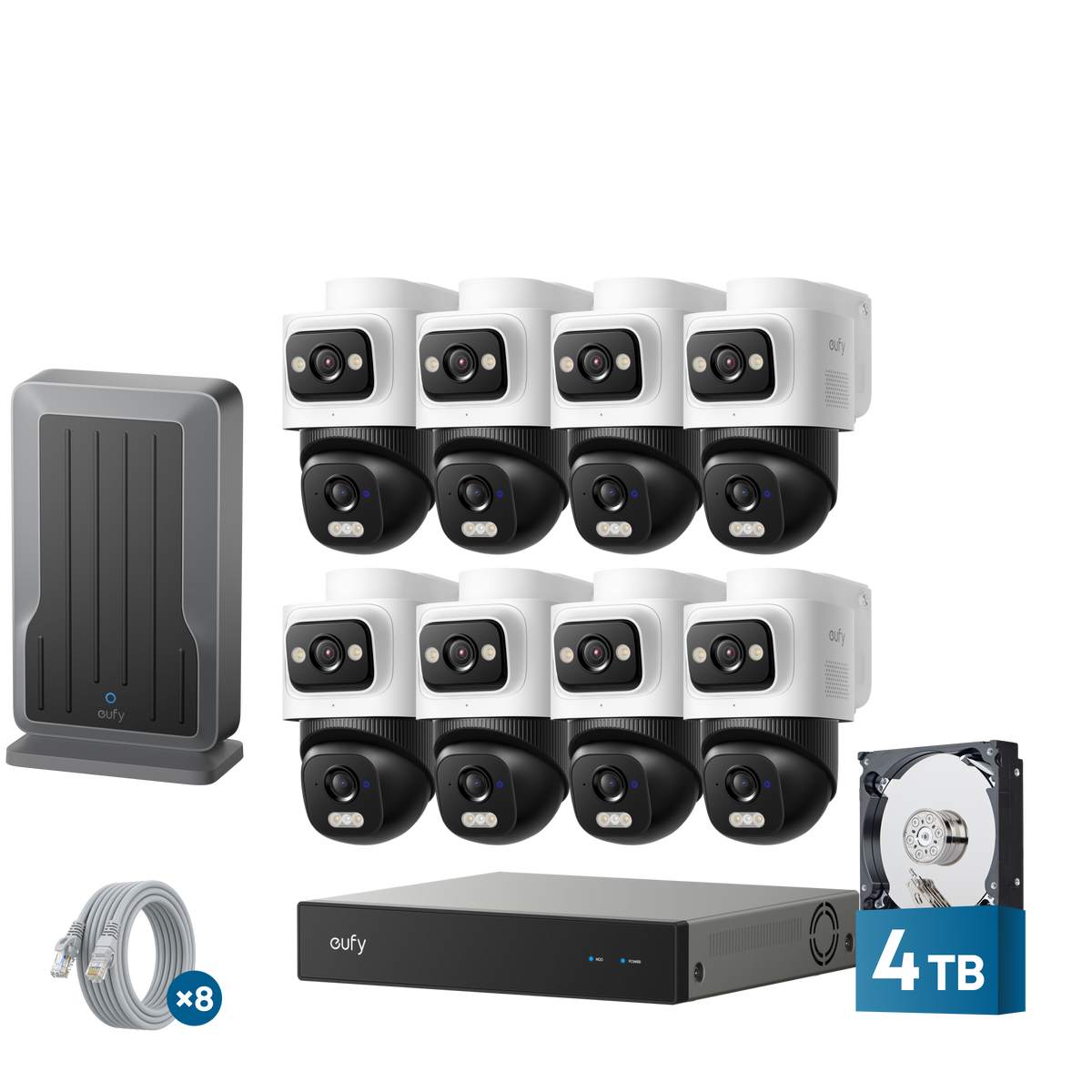 eufy Security NVR System E50-8-Cam Kit 4TB with NVR Wi‑Fi Module