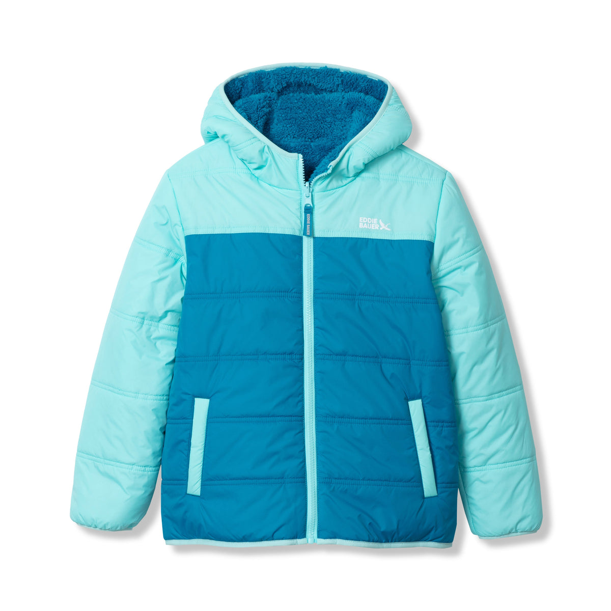 Eddie Bauer Girls Deer Harbor Reversible Hooded Jacket alternate view 5