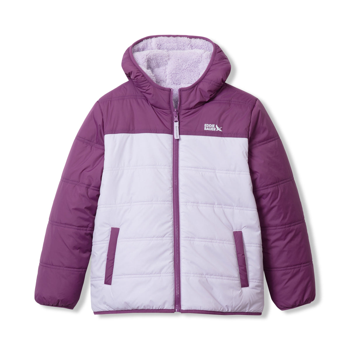 Eddie Bauer Girls Deer Harbor Reversible Hooded Jacket product image